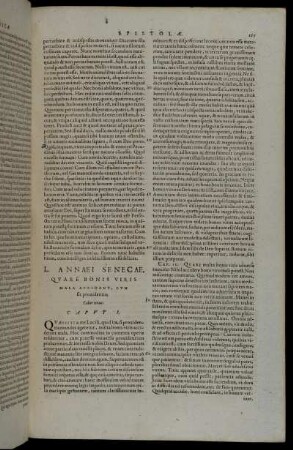 L. Annæi Senecæ Quare Bonis Viris Mala Accidant, Cum sit providentia.