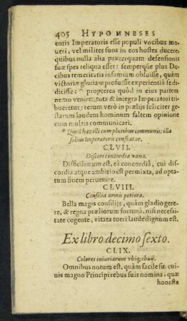 Ex libro decimo sexto.
