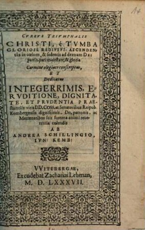 Currus Triumphalis Christi, e Tumba Gloriose Redivivi: ...
