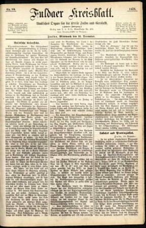 Ausgabe vom Mittwoch, den 11. Dezember 1878.