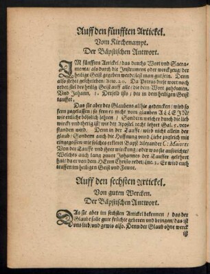 Auff den fünfften Artickel.