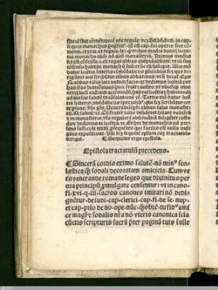 Epistola tractatulum precedens