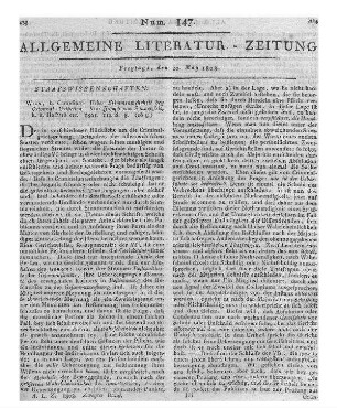 Sonnenfels, J. von: Über die Stimmenmehrheit bei Criminal-Urtheilen. Wien: Camesina 1801
