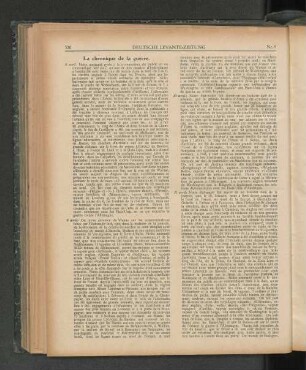 La chronique de la guerre.