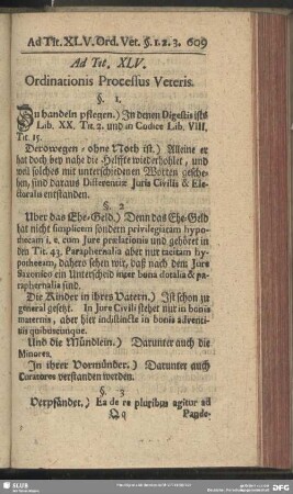 Ad Tit. XLV. Ordinationis Processus Veteris