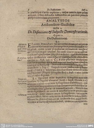 Caput I. De Definitione.