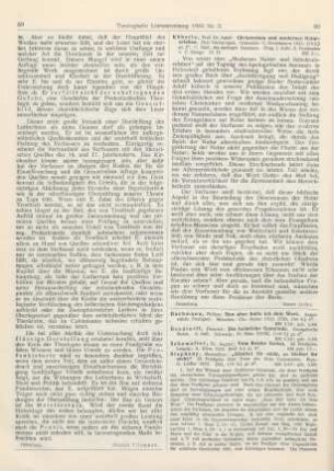 60 [Rezension] Köberle, Adolf, Christentum und modernes Naturerleben