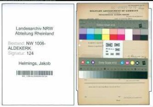 Entnazifizierung Jakob Helmings , geb. 25.05.1885 (Buchdrucker)