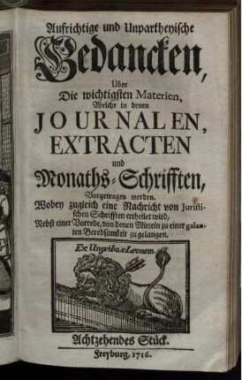 Achtzehendes Stück.