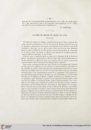Victoire de bronze du musée de Lyon