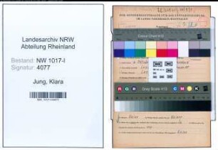 Entnazifizierung Klara Jung , geb. 06.10.1886 ()