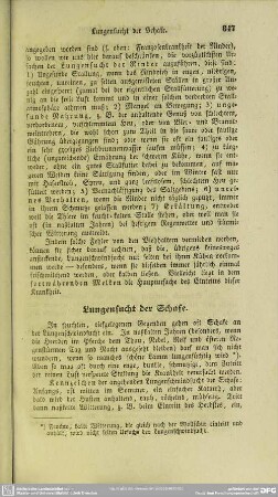 Lungensucht der Schafe