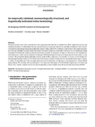 An empirically validated, onomasiologically structured, and linguistically motivated online terminology. Re-designing scientific resources on German grammar