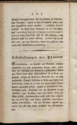 Ueberlieferungen der Phönicier. - Ueberlieferung der Aegyptier.