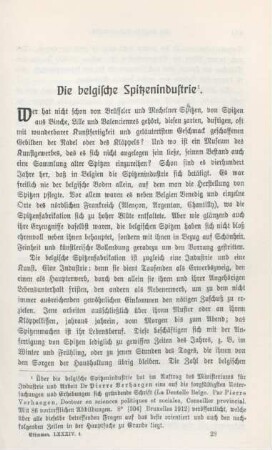 413-430 Die belgische Spitzenindustrie