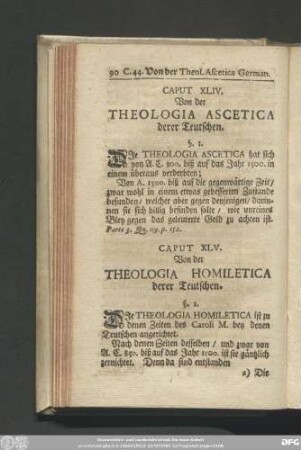 Caput XLV. Von der Theologia Homiletica derer Teutschen.