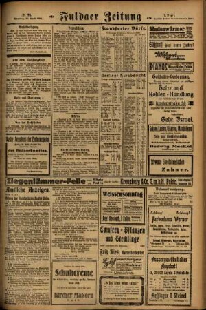 Zweite Ausgabe vom Samstag, den 26. April 1924.