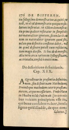 De definitione definitionis. Cap. XIX.