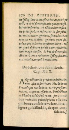 De definitione definitionis. Cap. XIX.