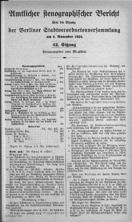 Sitzung 42, 6. November 1924