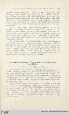 18: Auskopierbare Sepia-Platindrucke mit glänzender Oberfläche