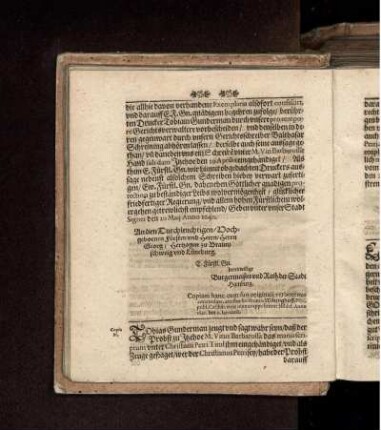Copia M: Schreiben von Balthasar Schreining