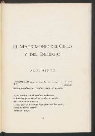 El matrimonio del cielo y del infierno