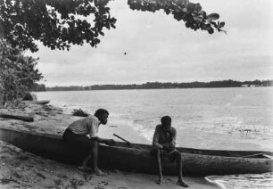 Am Strand des Mbini : Am Strand des Mbini kurz vor seiner Mündung in den Golf von Guinea.