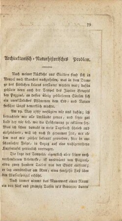 Architektonisch-Naturhistorisches Problem