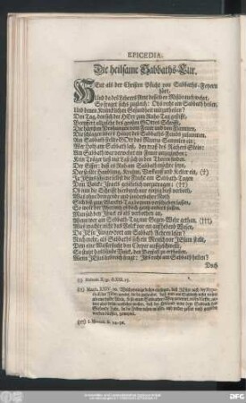 Die heilsame Sabbaths-Cur.
