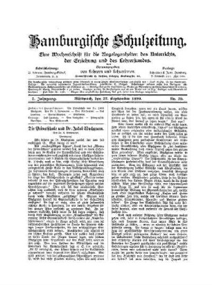 Die Privatschule und Dr. Jakob Wychgram : (Fortsetzung)