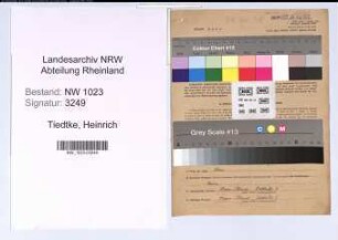 Entnazifizierung Heinrich Tiedtke , geb. 22.11.1904 (Lehrer)