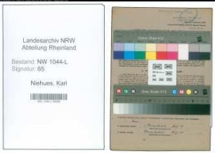 Entnazifizierung Karl Niehues , geb. 11.10.1903 (Angestellter)