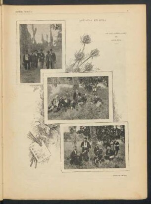 Artistas en gira en los alrededores de Quilmes [Fotografías] : Dibujo de Fortuny