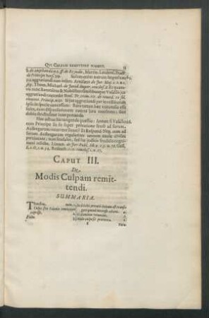 Caput III. De Modis Culpam remittendi.