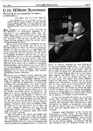 D. Dr. Wilhelm Rotermund : Ein Kampf um das evangelische Deutschtum in Südbrasilien