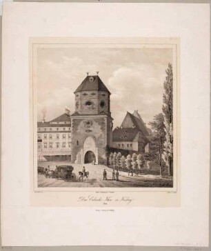 Das Erbische Tor an der südöstlichen Seite der Stadtmauer in Freiberg, Ausgang in Richtung Erbisdorf (1817-1877 Abriss der 5 Stadttore in Freiberg)
