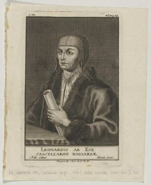 Bildnis des Leonhardus ab Eck