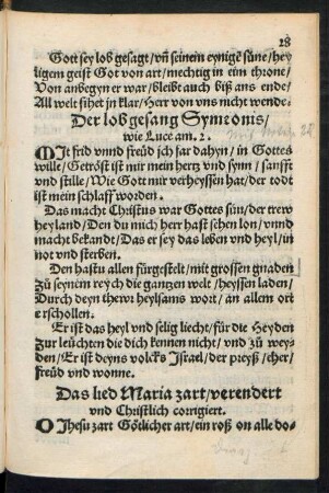 Das lied Maria zart ...
