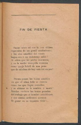 Fin de fiesta