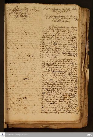 Brief von August Hermann Francke an die Regierung zu Berleburg.