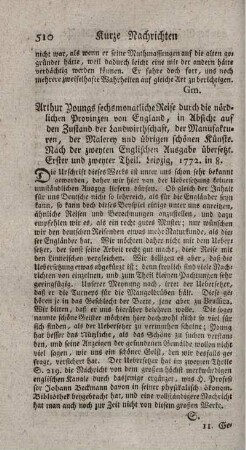 Sechsmonatliche Reise durch die Provinzen von England. T.1.2.