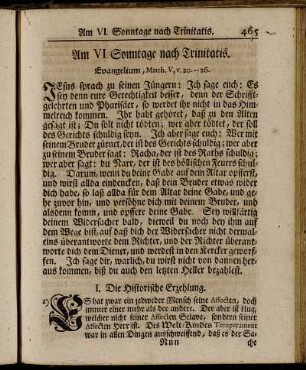 Am VI. Sonntage nach Trinitatis. - Am IX. Sonntage nach Trinitatis.