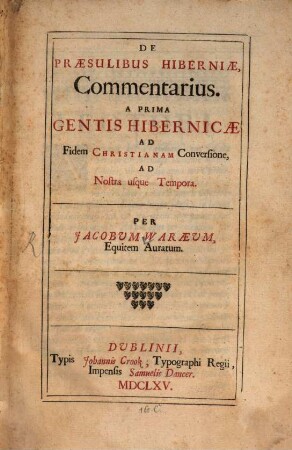 De praesulibus Hiberniae commentarius