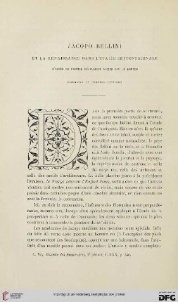 2. Pér. 30.1884: Jacopo Bellini et la renaissance dans l'italie septentrionale, [2] : d'apres le recueil récemment acquis par le Louvre