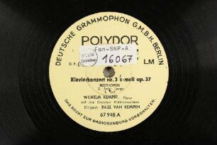 Klavierkonzert Nr. 3 c-moll op. 37 : 2. Satz: Largo, 1. Teil