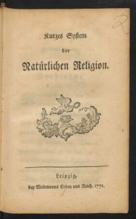 Kurzes System der Natürlichen Religion