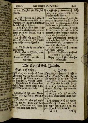 Die Epistel St. Jacobi.