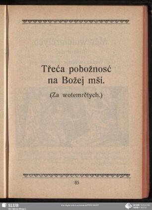 Třeća pobožnosć na Božej mši