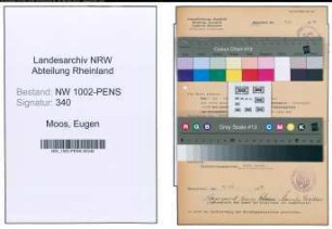 Entnazifizierung Eugen Moos , geb. (Studienrat)
